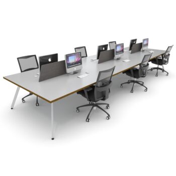 FX Linear 6 Person Workstations - office furniture