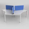 Tangent 120′ Degree 3 Person Workstation - office furniture