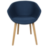 Arn Tub with Timber Loop Legs (Fully Upholstered) 1 arn chair upholstered blue front wood base - Office Furniture Arn Tub with Timber Loop Legs (Fully Upholstered) - office furniture