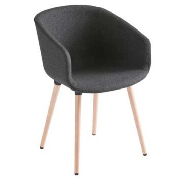 Basket BL Chair – Fully Upholstered with Timber Legs - office furniture
