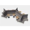Wing Modular Lounge 3 wing layout square - Office Furniture Wing Modular Lounge - office furniture
