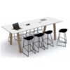Hybrid Bar Height Table 1 wooden leg table square - Office Furniture Hybrid Bar Height Table - office furniture