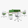 Twist Operative 4 Person Workstation 3 Twist Operative Workstations2 - Office Furniture Twist Operative 4 Person Workstation - office furniture