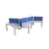 Tangent 120′ Degree 3 Person Workstation - office furniture