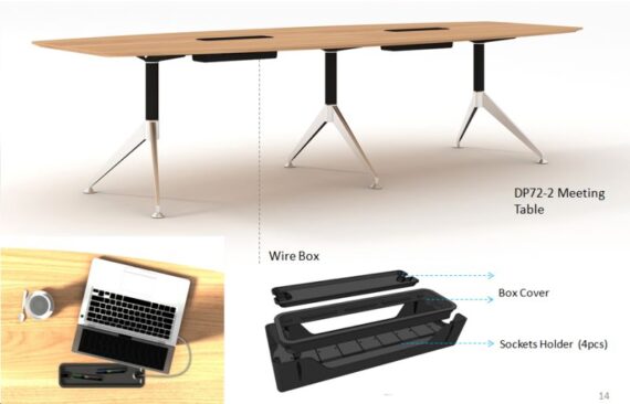 Tenza Boardroom Table in Virgina Walnut MTP (2)