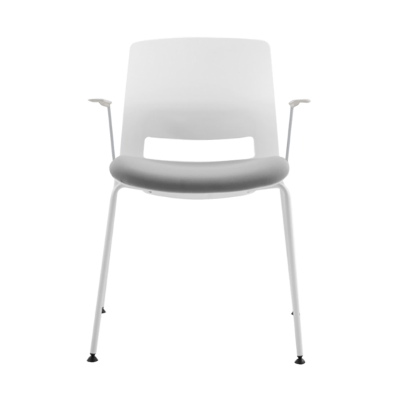 ARM CHAIR SNOUT 4 LEG WHITE GREYBLACK SEATPAD front front