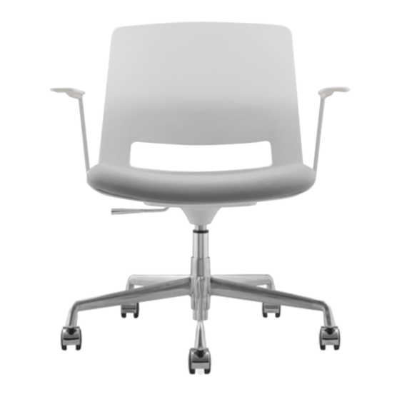 ARM CHAIR SNOUT 4 LEG WHITE GREYBLACK SEATPAD front front 800