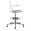 ARM STOOL SNOUT CASTOR WHITE + GREY/BLACK SEATPAD 2 ARM STOOL SNOUT CASTOR WHITE GREYBLACK SEATPAD side - Office Furniture ARM STOOL SNOUT CASTOR WHITE GREYBLACK SEATPAD side