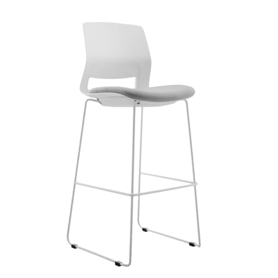 STOOL SNOUT 760 WHITE GREY SEATPAD 1
